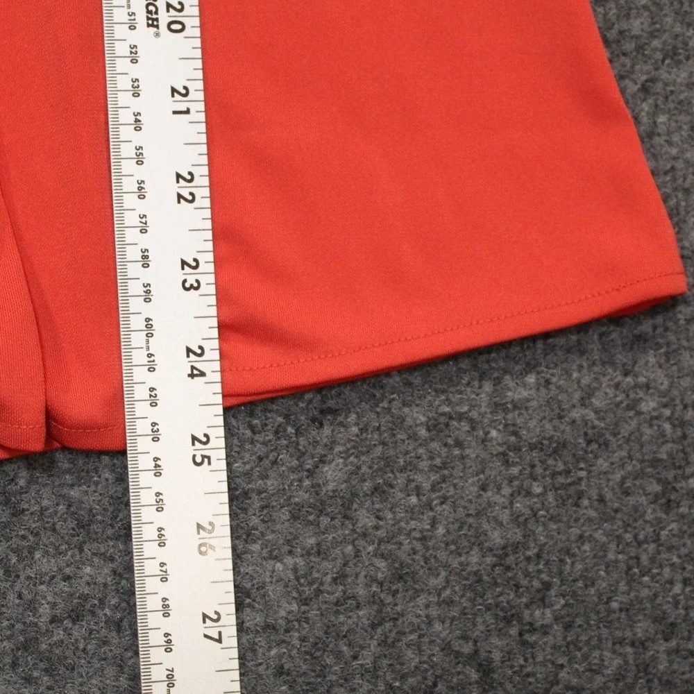 Alfani Cranberry Spice Pleated Neck Cap Sleeve Peplum‎ Top Large
